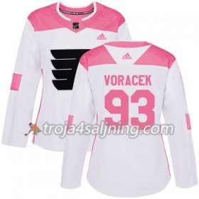 Philadelphia Flyers tröja Jakub Voracek 93 Vit 2017-2018 Adidas Rosa Fashion Authentic - Dame NHL Tröjor